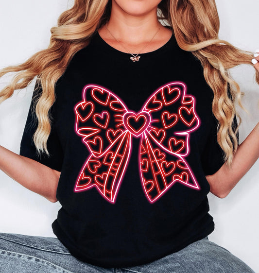 Neon Heart Bow 0101