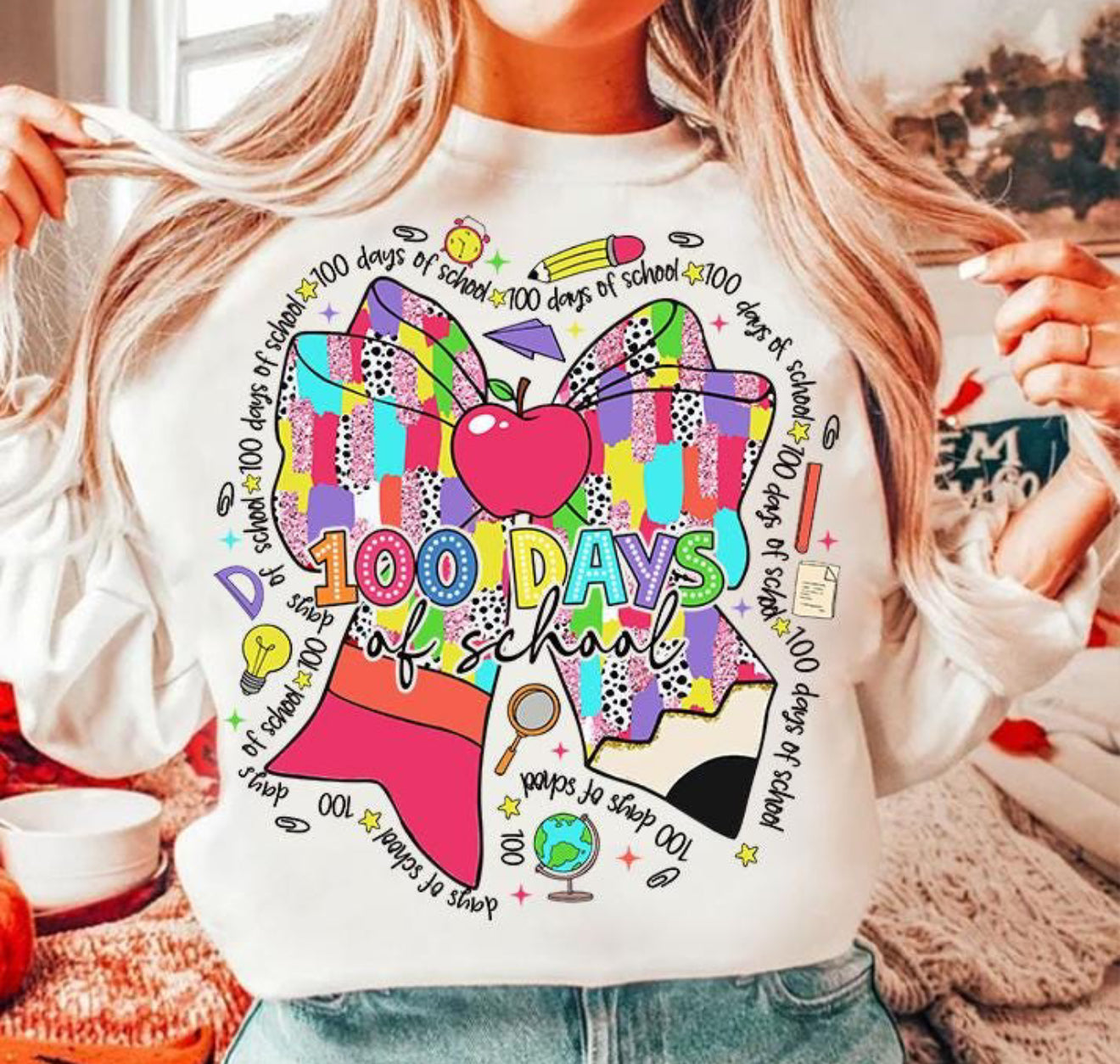 100th day Pencil Bow 0101