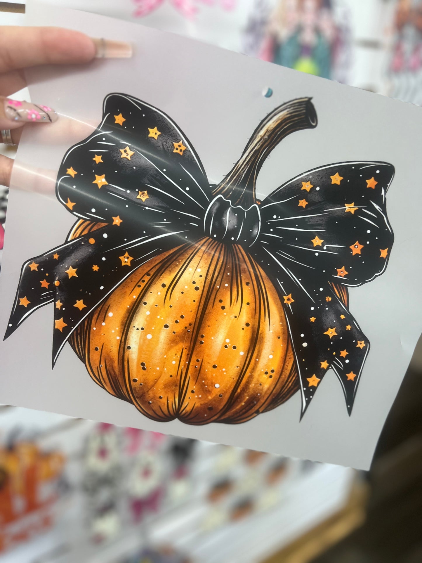 PUMPKIN BLACK BOW