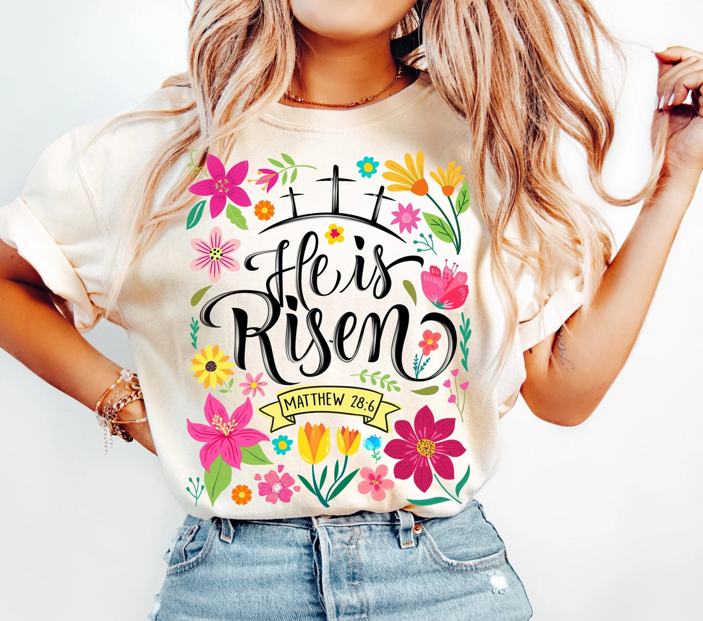 HE IS RISEN FLORAL 0108