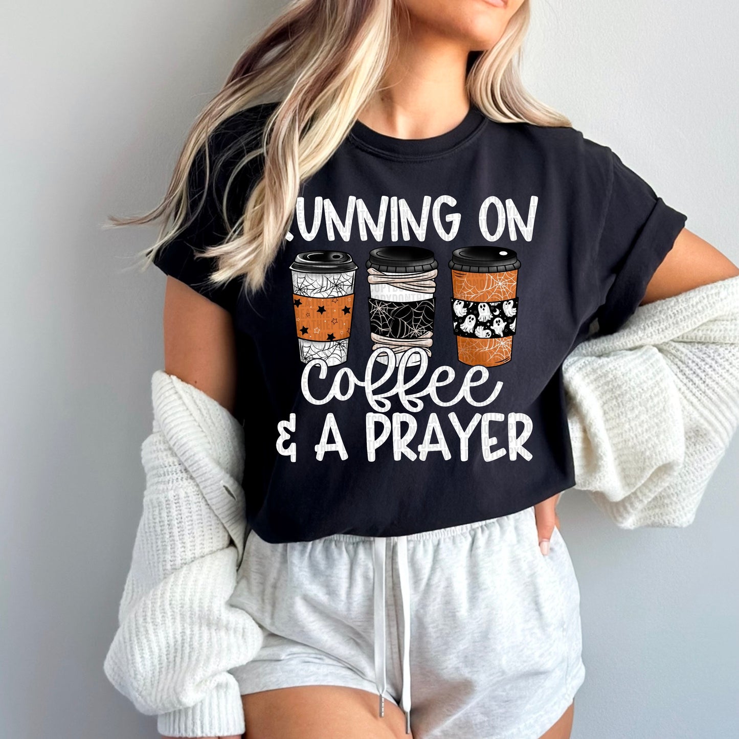 RUNNING ON COFFEE AND PRAYER HALLOWEEN