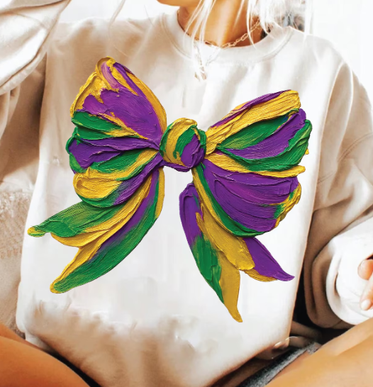 Paint Mardi Gras Bow