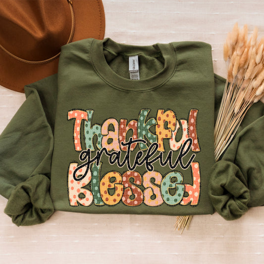THANKFUL GRATEFUL BLESSED DOTS