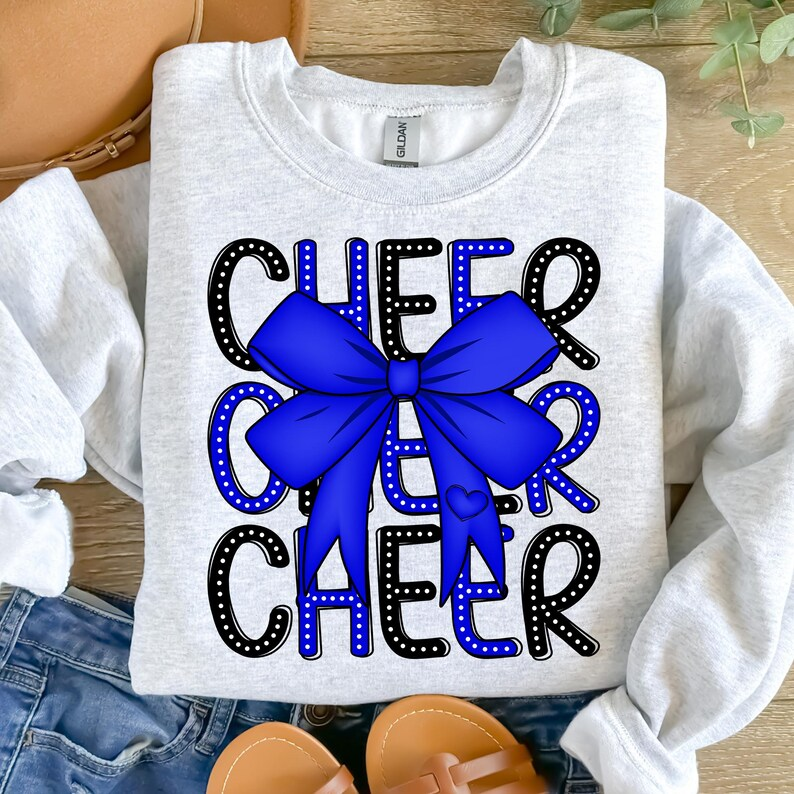 CHEER BOW BLUE